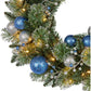 Swishmas 61cm Blue Collection Multicolour Pre-Lit Christmas Wreath