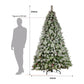 Swishmas Snowy Crown Pine 2.3m Multicolour Pre-Lit Christmas Tree with 1453 Tips