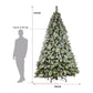 Swishmas Snowy Crown Pine 2.7m Multicolour Pre-Lit Christmas Tree with 2429 Tips