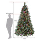 Swishmas Snowy Bristle 2.7m Multicolour Pre-Lit Christmas Tree with 2870 Tips