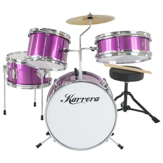 Karrera Childrens 4pc Drum Kit - Purple