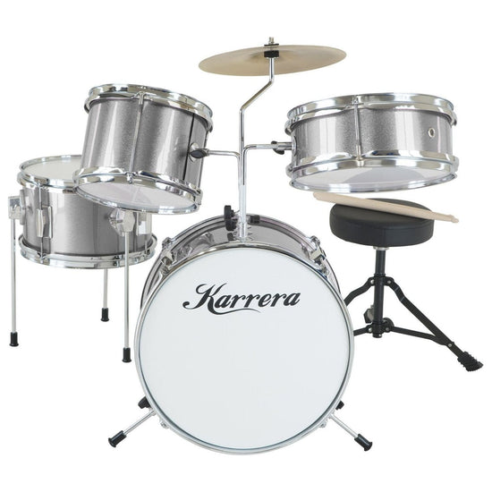 Karrera Childrens 4pc Drum Kit - Silver