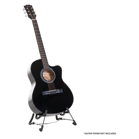 Karrera Acoustic Cutaway 40in Guitar - Black