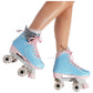 Circle Society Adjustable Kids Quad Roller Skates In Cotton Candy