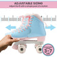 Circle Society Adjustable Kids Quad Roller Skates In Cotton Candy