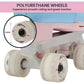 Circle Society Adjustable Kids Quad Roller Skates In Cotton Candy