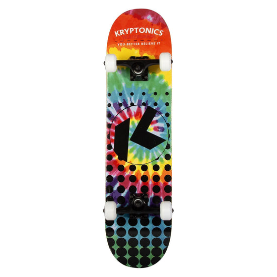 Kryptonics 31-inch Star Series Complete Skateboard Rainbow Dot