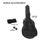 Karrera 38in Acoustic Guitar Steel Strings Carry Bag Shoulder Strap Sun Burst