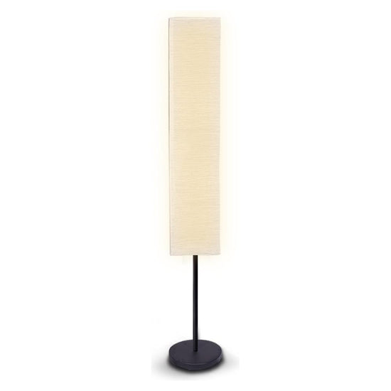 Sarantino Metal Floor Lamp with White Paper Wrinkle Shade Light Stand