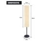 Sarantino Metal Floor Lamp with White Paper Wrinkle Shade Light Stand