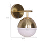 Sarantino Wall Lamp with Gold Metal Base and White Glass Shade