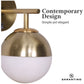 Sarantino Wall Lamp with Gold Metal Base and White Glass Shade