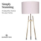 Sarantino Metal Tripod Electric Floor Lamp Gradient Finish