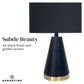 Sarantino Metal Table Lamp in Black and Gold