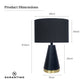 Sarantino Metal Table Lamp in Black and Gold