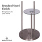 Sarantino Metal Floor Lamp with Glass Shelves