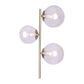 Sarantino 3-Light Gold Metal Floor Lamp with Glass Shades