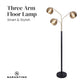 Sarantino Adjustable 3-Arm Arc Lamp