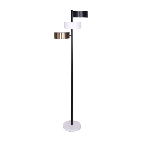 Sarantino Metal Floor Lamp with 3 Swirl Shades