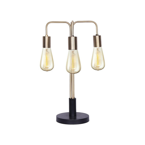 Sarantino Exposed Bulb Industrial Table Lamp