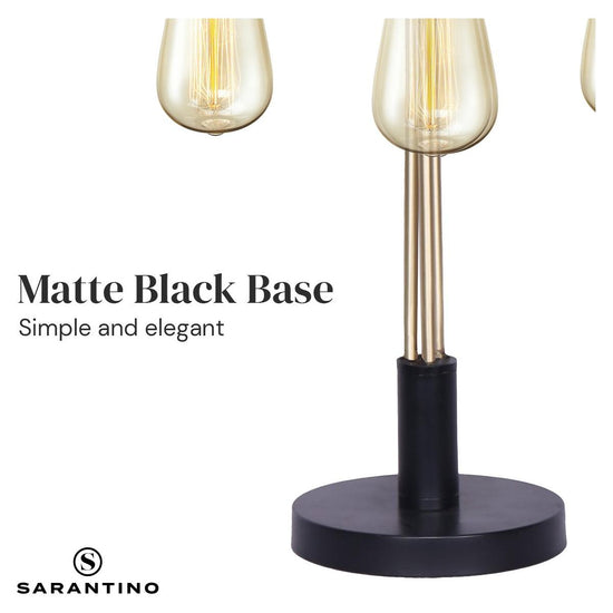 Sarantino Exposed Bulb Industrial Table Lamp