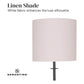 Sarantino Concrete & Metal Table Lamp with Off-White Linen Shade