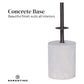 Sarantino Concrete & Metal Table Lamp with Off-White Linen Shade