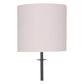 Sarantino Concrete & Metal Table Lamp with Off-White Linen Shade