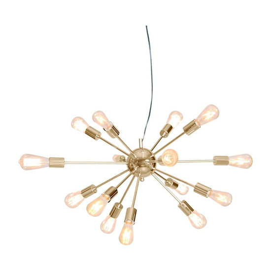 Sarantino 15-Light Sputnik Chandelier in Brass Finish
