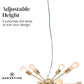 Sarantino 15-Light Sputnik Chandelier in Brass Finish
