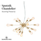 Sarantino 15-Light Sputnik Chandelier in Brass Finish