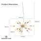 Sarantino 15-Light Sputnik Chandelier in Brass Finish