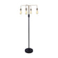 Sarantino Modern Exposed Bulb 4-Arm Industrial Light Floor Lamp