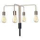 Sarantino Modern Exposed Bulb 4-Arm Industrial Light Floor Lamp