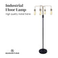 Sarantino Modern Exposed Bulb 4-Arm Industrial Light Floor Lamp