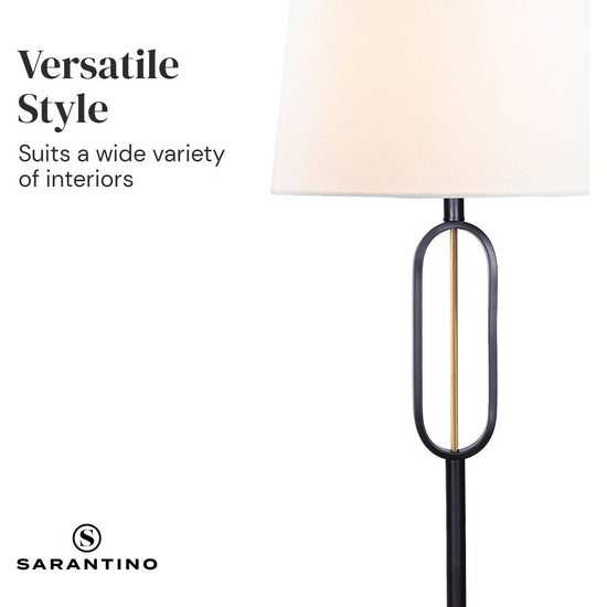 Sarantino Classic Floor Lamp with Empire Shade