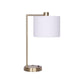 Sarantino Metal Task Lamp with USB Charging Port Antique Brass Finish