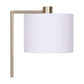 Sarantino Metal Task Lamp with USB Charging Port Antique Brass Finish