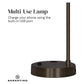 Sarantino Metal Task Lamp with USB Charging Port Bronze Finish