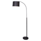 Sarantino Metal Arc Arm Floor Lamp Shade Black