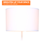Sarantino Metal Tripod Floor Lamp Shade with Wooden Table Shelf