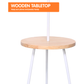 Sarantino Metal Tripod Floor Lamp Shade with Wooden Table Shelf