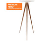 Sarantino Metal Tripod Floor Spot Lamp Shade Drum in Wooden Finish