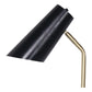 Sarantino Electric Reading Light Table Lamp Brass Finish - Black