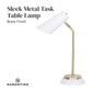 Sarantino Electric Reading Light Table Lamp Brass Finish - White