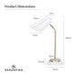 Sarantino Electric Reading Light Table Lamp Brass Finish - White