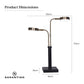 Sarantino LED Metal Table Lamp with 2 Lights Brushed Gold Black Finish