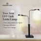 Sarantino LED Metal Table Lamp with 2 Lights Brushed Gold Black Finish