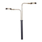 Sarantino LED Metal Floor Lamp with 2 Lights in Brushed Gold and Black Finish