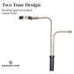 Sarantino LED Metal Floor Lamp with 2 Lights in Brushed Gold and Black Finish